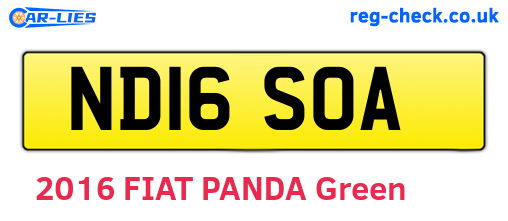 ND16SOA are the vehicle registration plates.