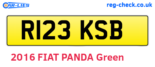 R123KSB are the vehicle registration plates.