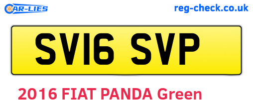 SV16SVP are the vehicle registration plates.