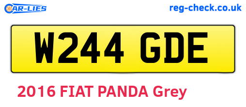 W244GDE are the vehicle registration plates.