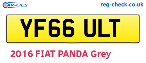 YF66ULT are the vehicle registration plates.