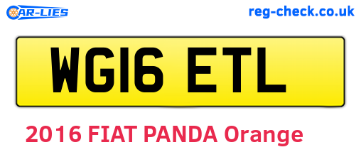 WG16ETL are the vehicle registration plates.