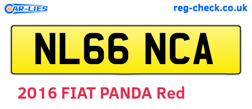NL66NCA are the vehicle registration plates.