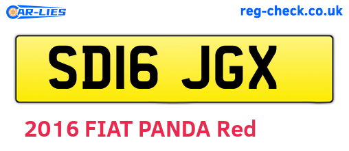 SD16JGX are the vehicle registration plates.