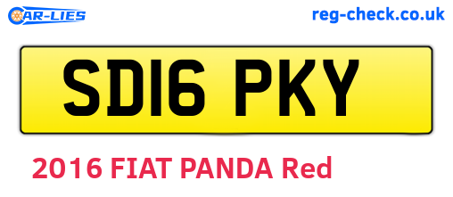 SD16PKY are the vehicle registration plates.