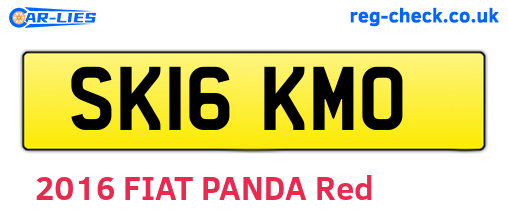 SK16KMO are the vehicle registration plates.