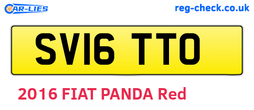 SV16TTO are the vehicle registration plates.