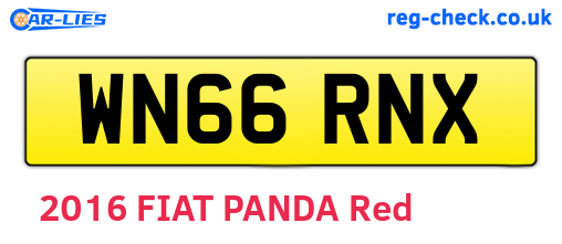 WN66RNX are the vehicle registration plates.