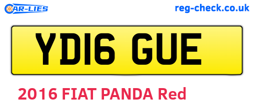 YD16GUE are the vehicle registration plates.