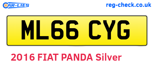 ML66CYG are the vehicle registration plates.