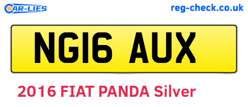 NG16AUX are the vehicle registration plates.