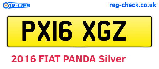 PX16XGZ are the vehicle registration plates.
