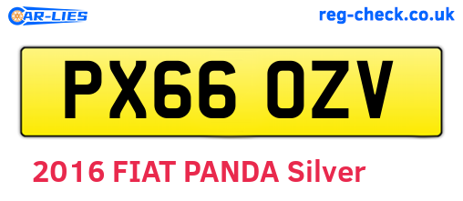 PX66OZV are the vehicle registration plates.