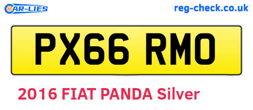 PX66RMO are the vehicle registration plates.