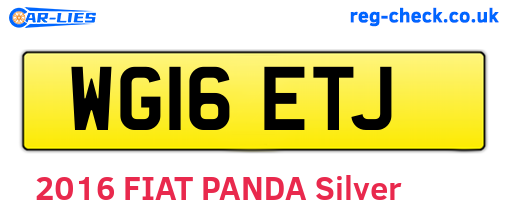 WG16ETJ are the vehicle registration plates.