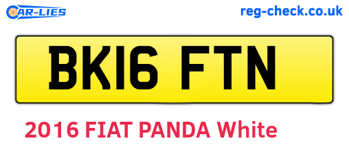 BK16FTN are the vehicle registration plates.