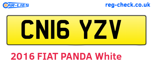 CN16YZV are the vehicle registration plates.