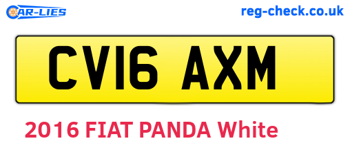 CV16AXM are the vehicle registration plates.