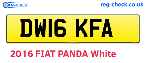 DW16KFA are the vehicle registration plates.