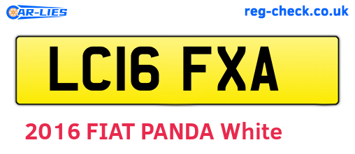 LC16FXA are the vehicle registration plates.