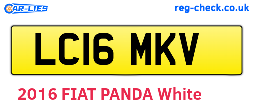 LC16MKV are the vehicle registration plates.
