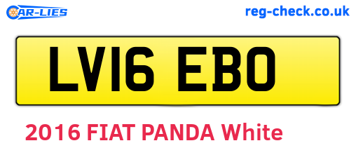 LV16EBO are the vehicle registration plates.