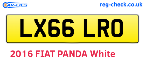LX66LRO are the vehicle registration plates.