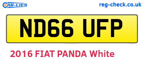 ND66UFP are the vehicle registration plates.