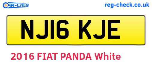 NJ16KJE are the vehicle registration plates.