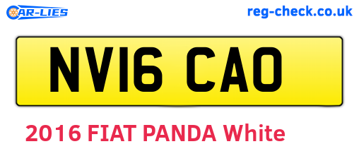 NV16CAO are the vehicle registration plates.