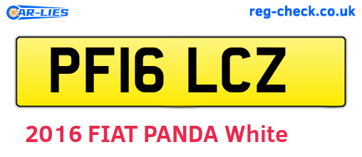 PF16LCZ are the vehicle registration plates.