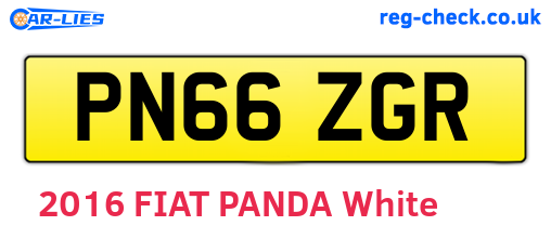 PN66ZGR are the vehicle registration plates.