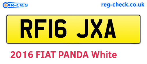 RF16JXA are the vehicle registration plates.