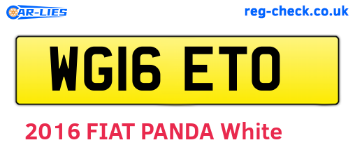 WG16ETO are the vehicle registration plates.