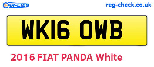 WK16OWB are the vehicle registration plates.
