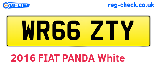 WR66ZTY are the vehicle registration plates.