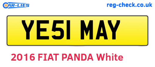 YE51MAY are the vehicle registration plates.
