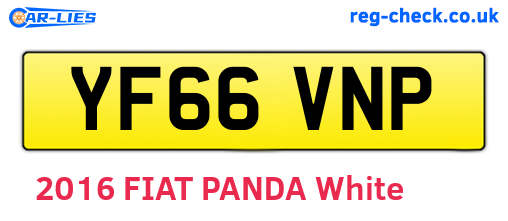 YF66VNP are the vehicle registration plates.