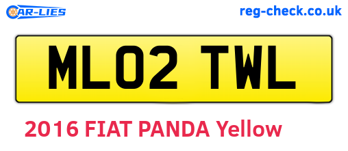 ML02TWL are the vehicle registration plates.