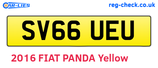SV66UEU are the vehicle registration plates.