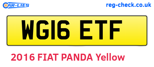 WG16ETF are the vehicle registration plates.