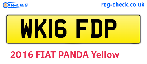 WK16FDP are the vehicle registration plates.