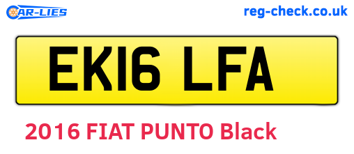 EK16LFA are the vehicle registration plates.