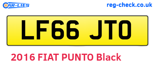 LF66JTO are the vehicle registration plates.