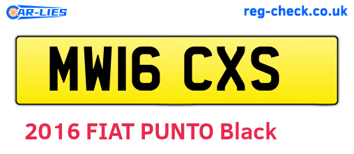 MW16CXS are the vehicle registration plates.