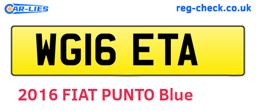 WG16ETA are the vehicle registration plates.
