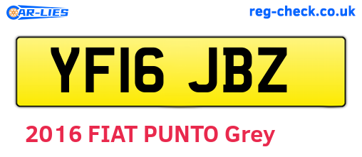 YF16JBZ are the vehicle registration plates.