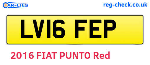 LV16FEP are the vehicle registration plates.