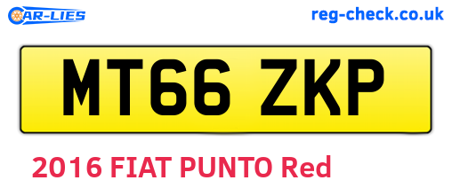 MT66ZKP are the vehicle registration plates.
