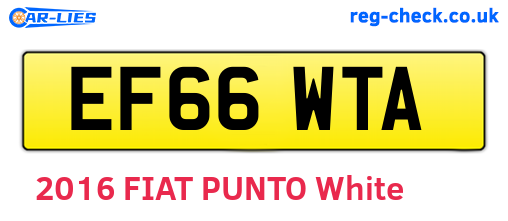 EF66WTA are the vehicle registration plates.